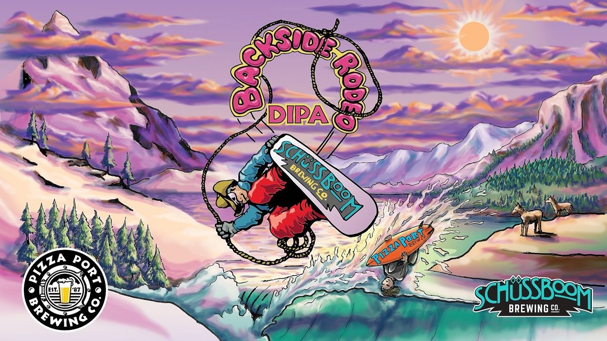 Backside Rodeo DIPA (Schussboom Collab) Can Release event artwork