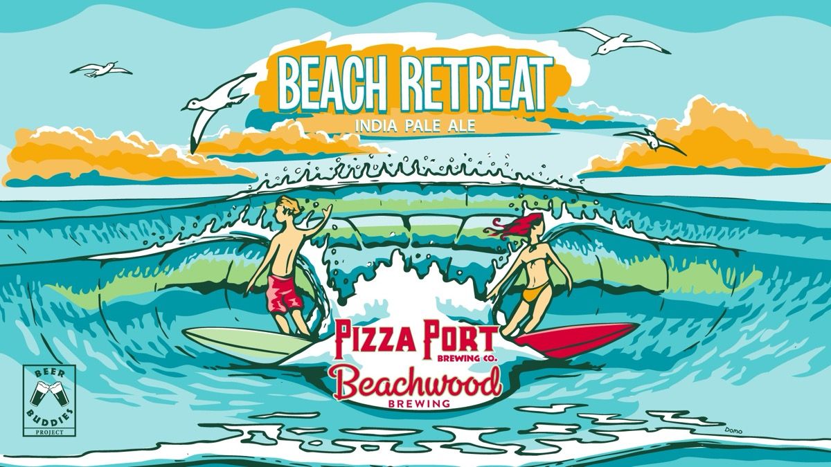 Beach Retreat Can Release event artwork