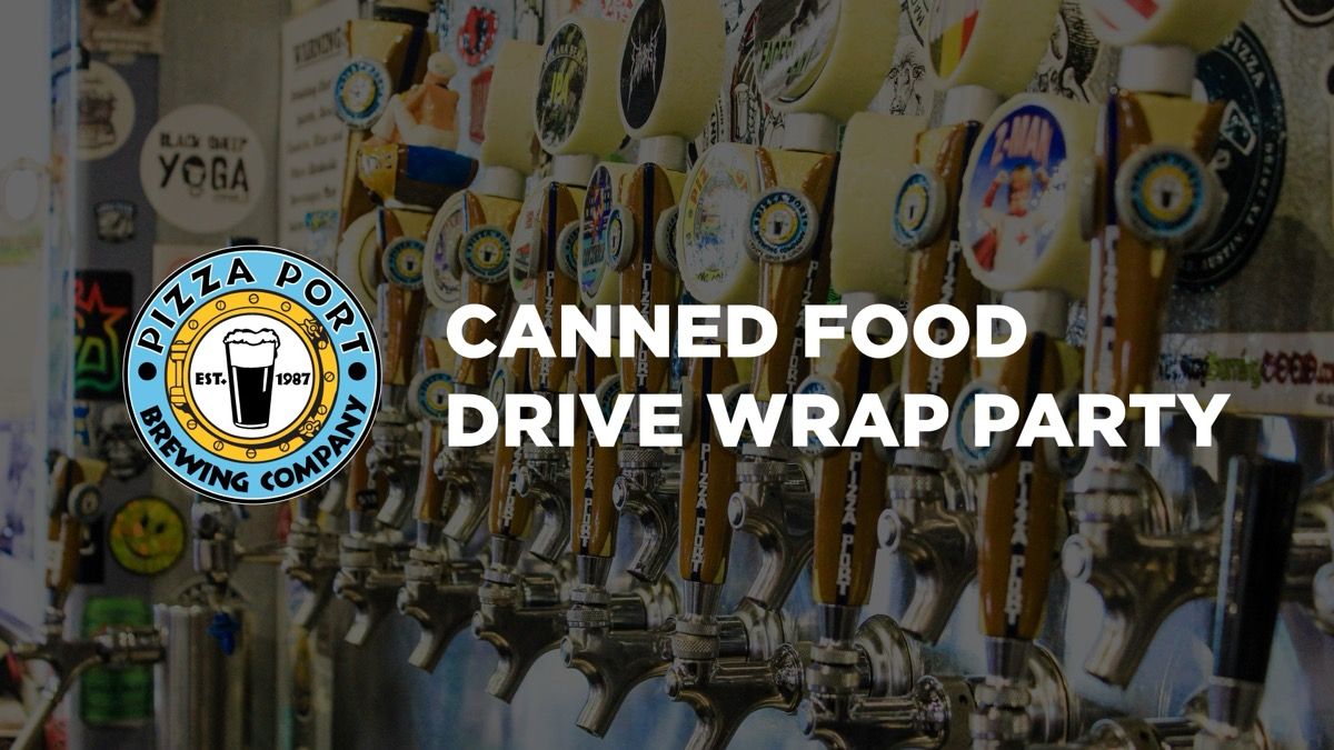 Canned Food Drive Wrap Party event artwork