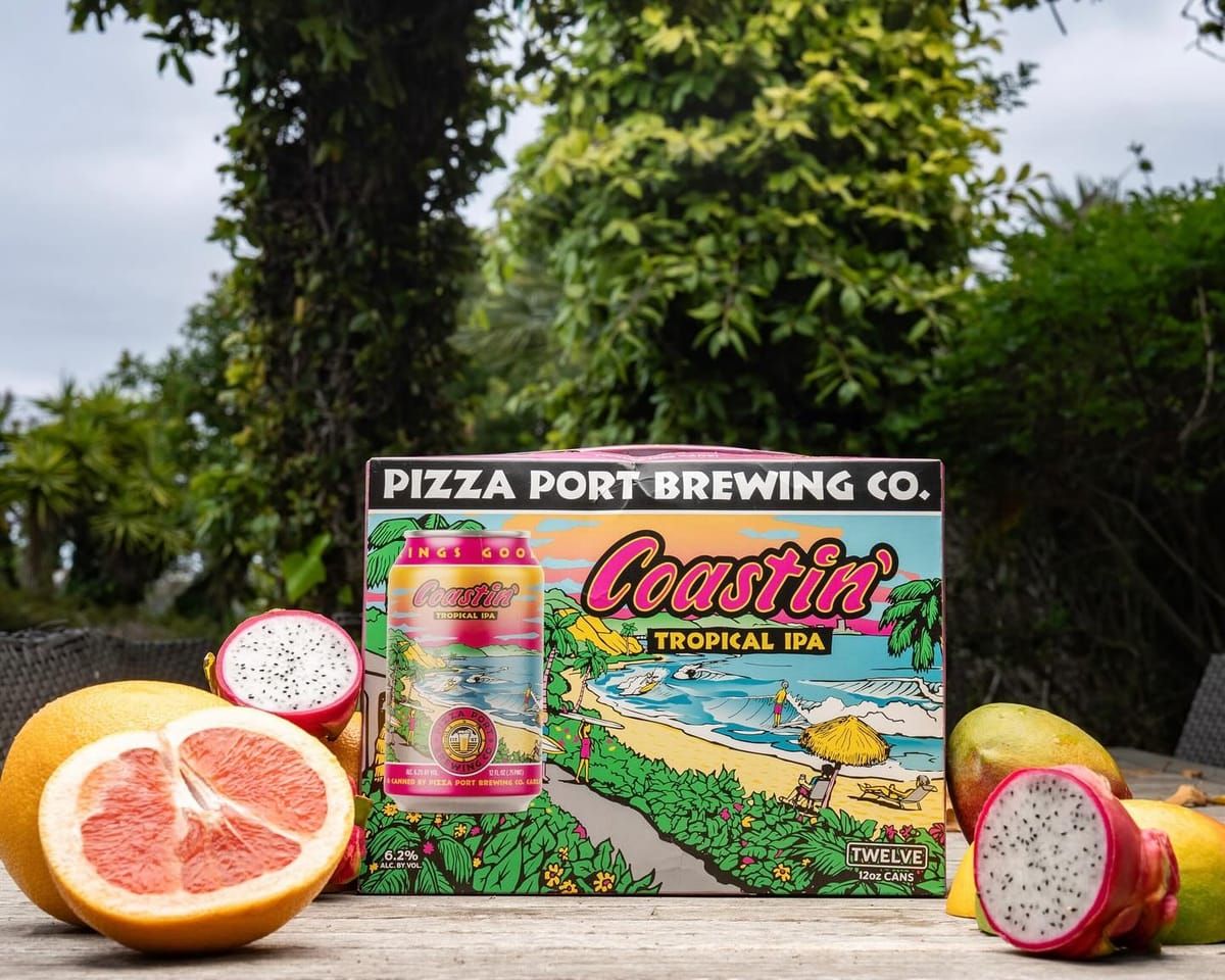 Coastin' Tropical IPA 12-pack with tropical fruit
