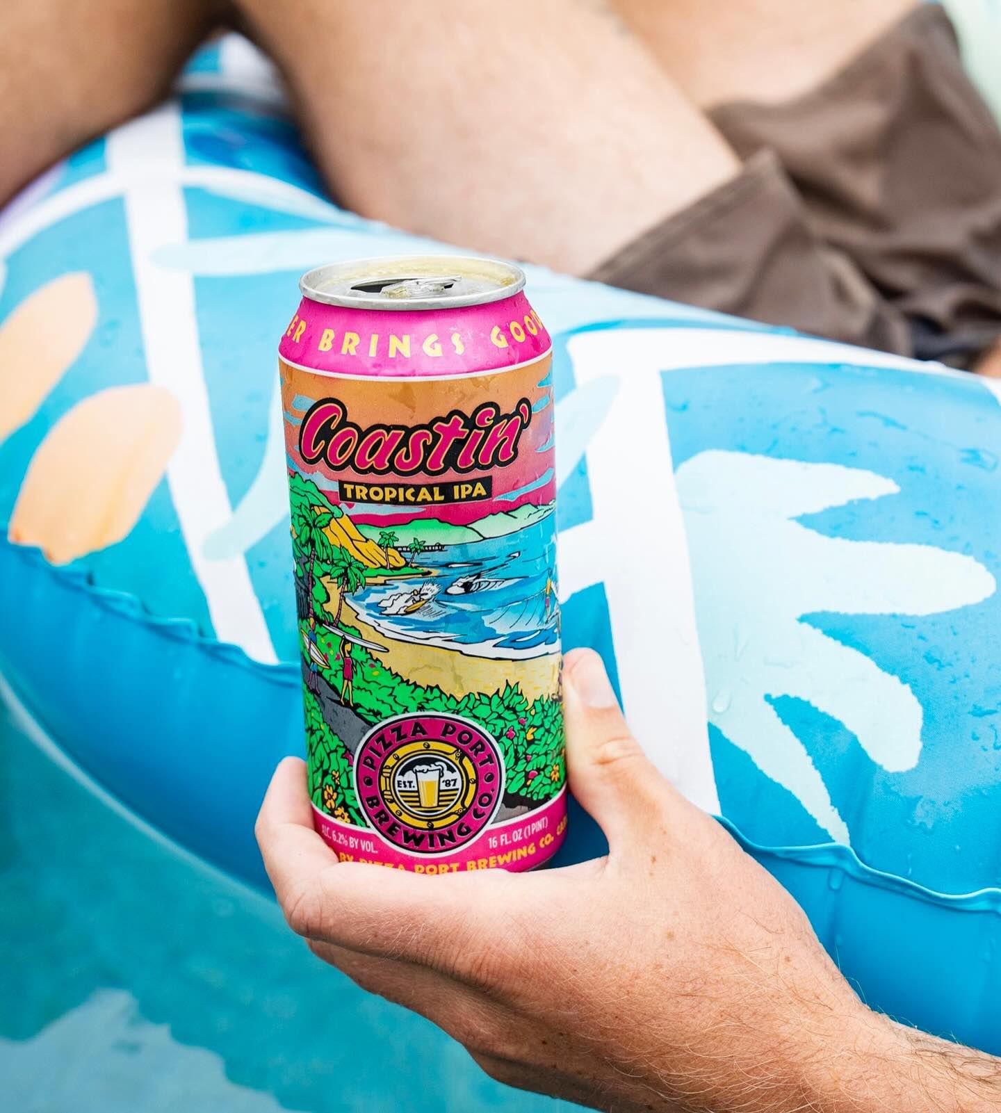 Coastin' Tropical IPA poolside