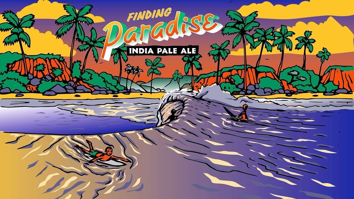 Finding Paradise IPA Can Release event artwork
