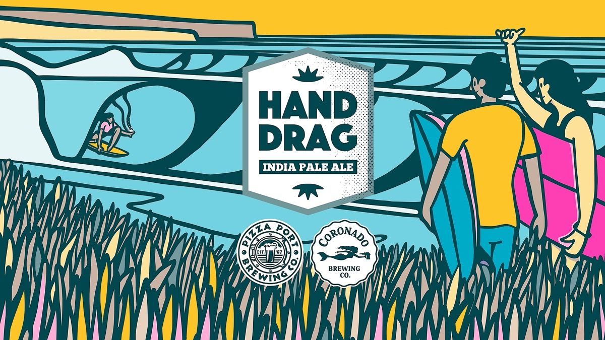 Hand Drag IPA (Coronado Collab) Can Release event artwork
