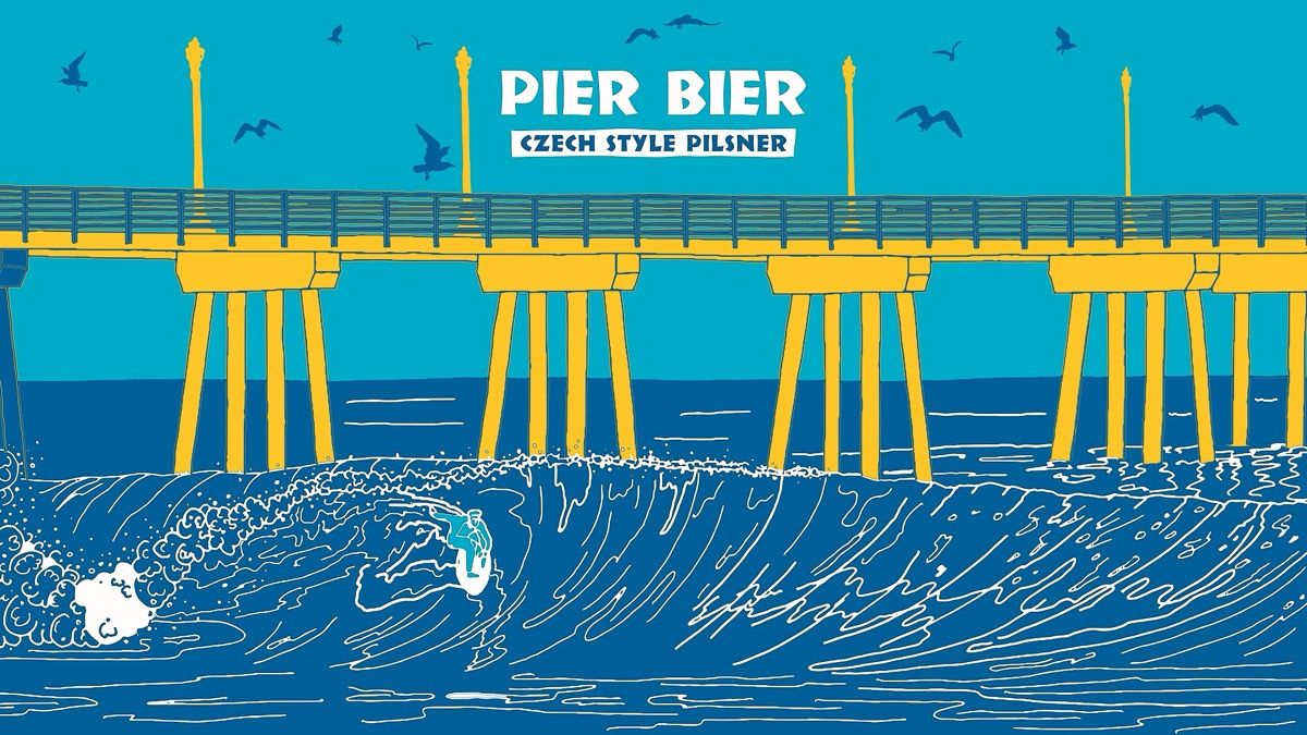 Pier Bier Czech Style Pilsner Can Release event artwork