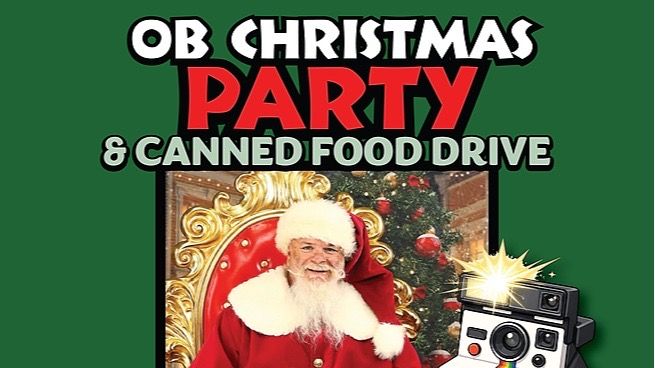 Pizza Port Ocean Beach Christmas Party & Canned Food Drive event artwork