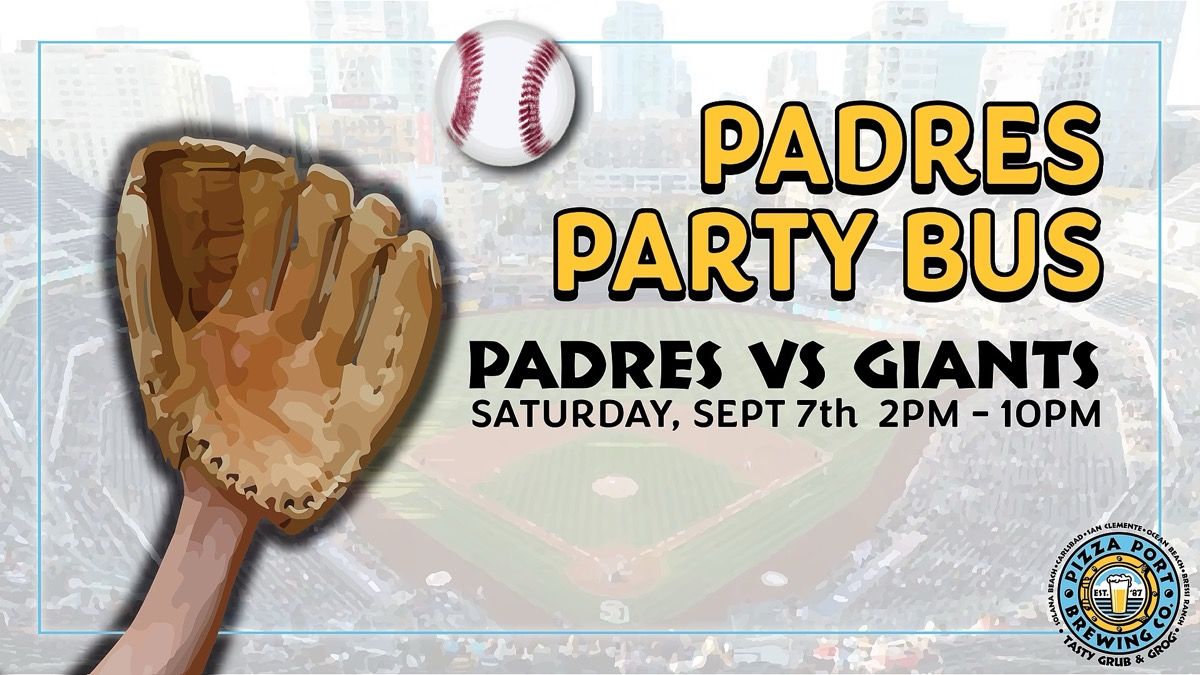 Pizza Port Padres Party Bus (Padres vs Giants) event artwork