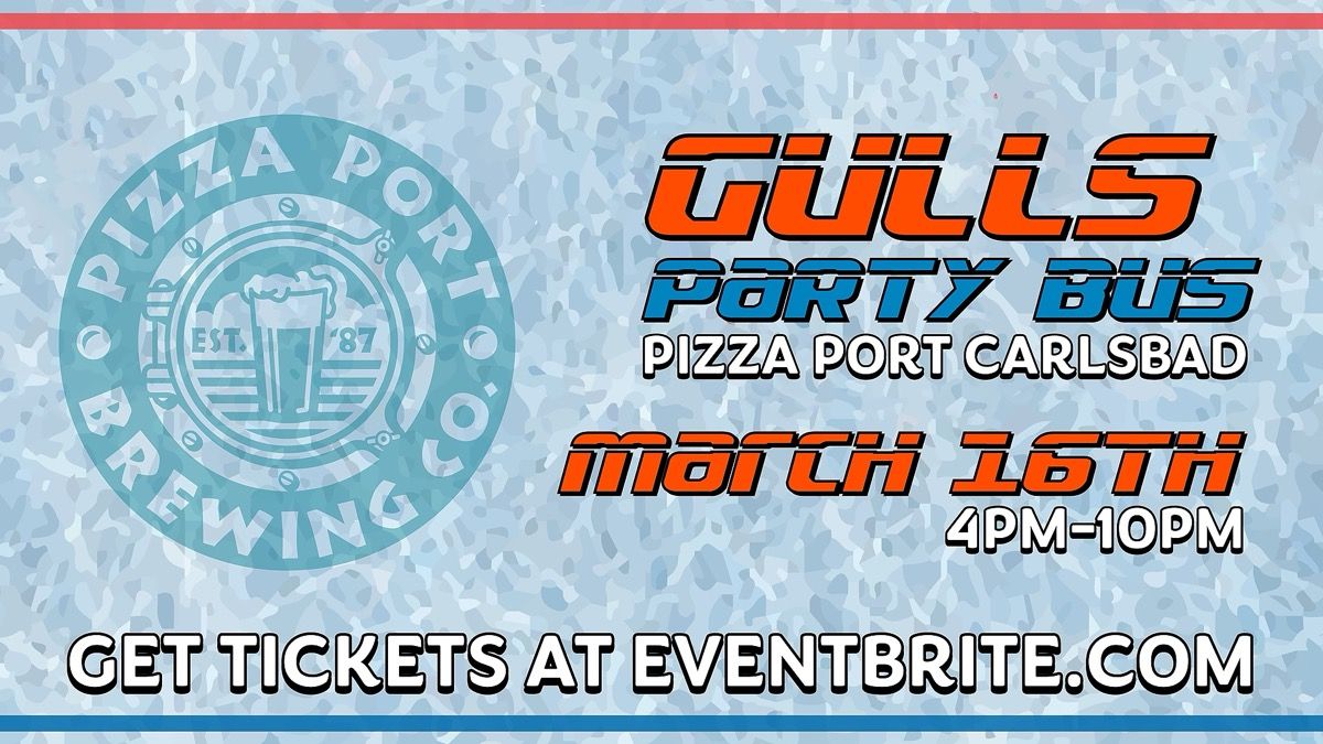 Pizza Port's San Diego Gulls Party Bus event artwork