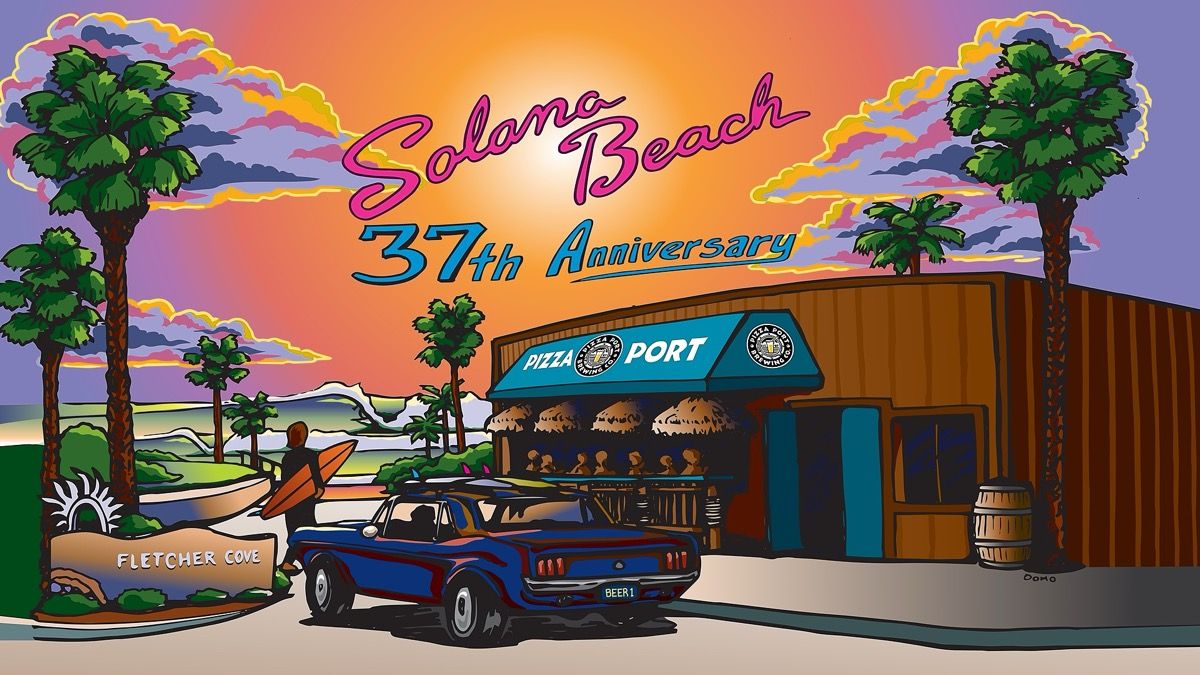 Pizza Port Solana Beach 37th Anniversary - Cornhole Tournament event artwork