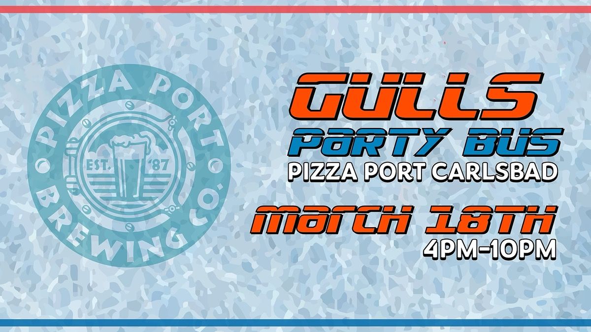 San Diego Gulls Party Bus event artwork