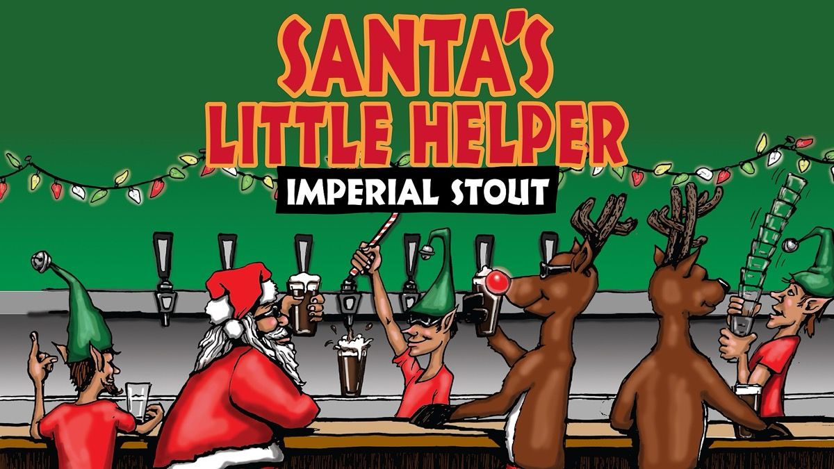 Santa's Little Helper Imperial Stout Can Release event artwork