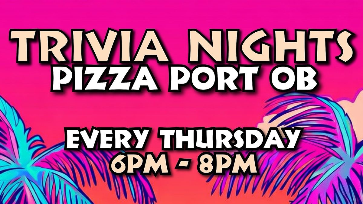 Trivia Night at Pizza Port Ocean Beach event artwork